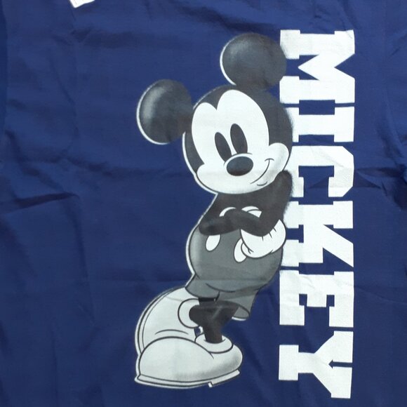 Mickey Mouse - Disney Pose - New Small Navy Blue T-Shirt - Picture 2 of 5